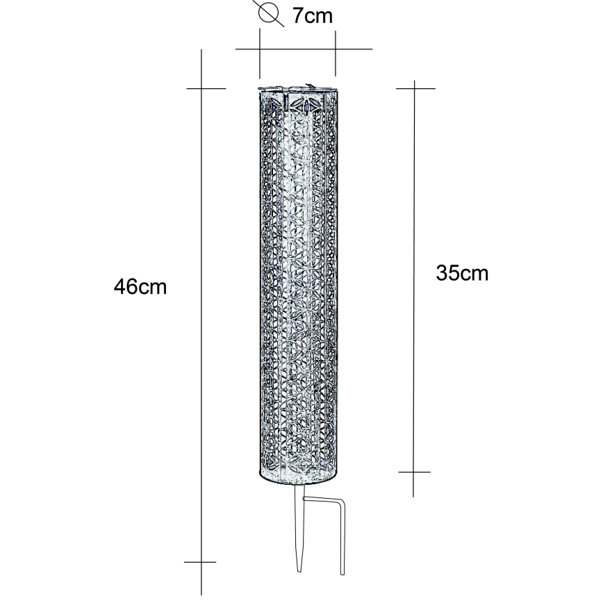 Globo - Lámpara solar LED LED/0,06W/3,2V 3000K IP44 300 mAh