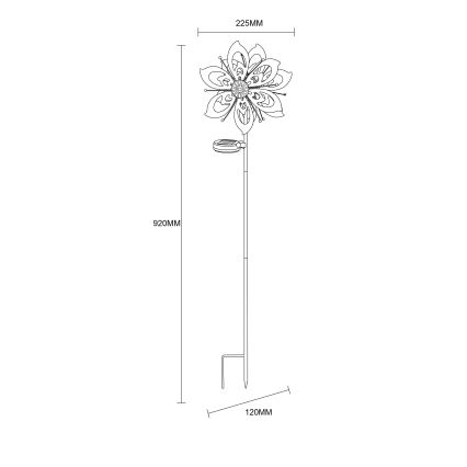 Globo - Decoración solar  LED LED/0,06W/3,2V IP44 300 mAh