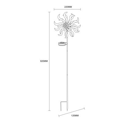 Globo - Decoración solar LED LED/0,06W/3,2V IP44 300 mAh