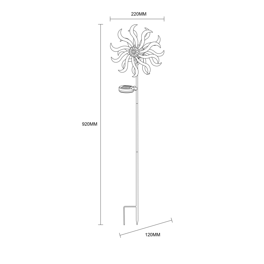 Globo - Decoración solar LED LED/0,06W/3,2V IP44 300 mAh