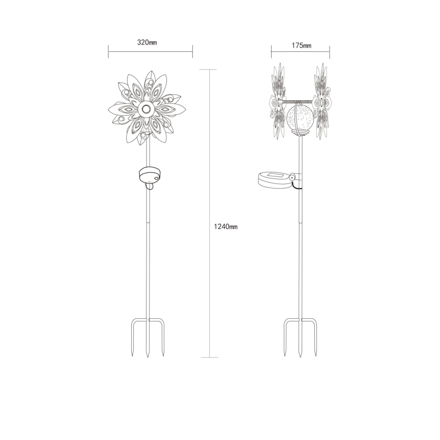 Globo - Decoración solar LED LED/0,02W/3V IP44 300 mAh