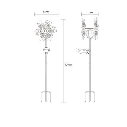 Globo - Decoración solar LED LED/0,02W/3V IP44 300 mAh