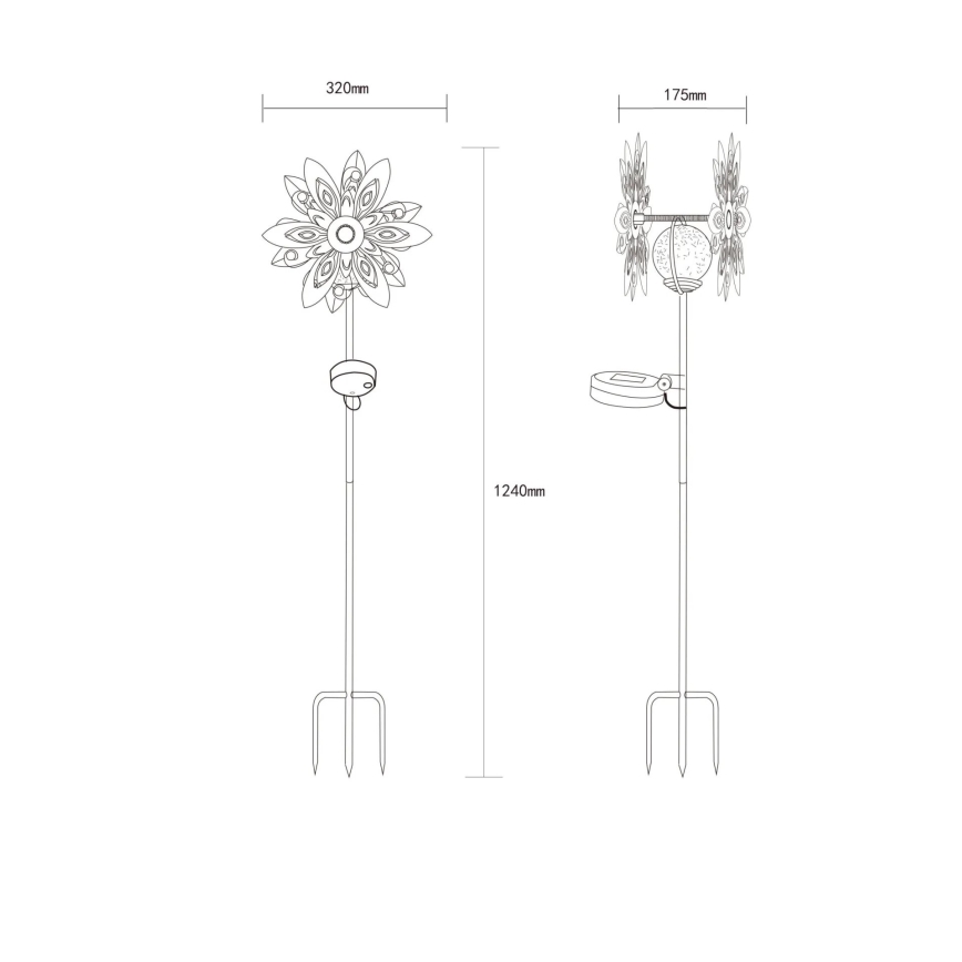Globo - Decoración solar LED LED/0,02W/3V IP44 300 mAh