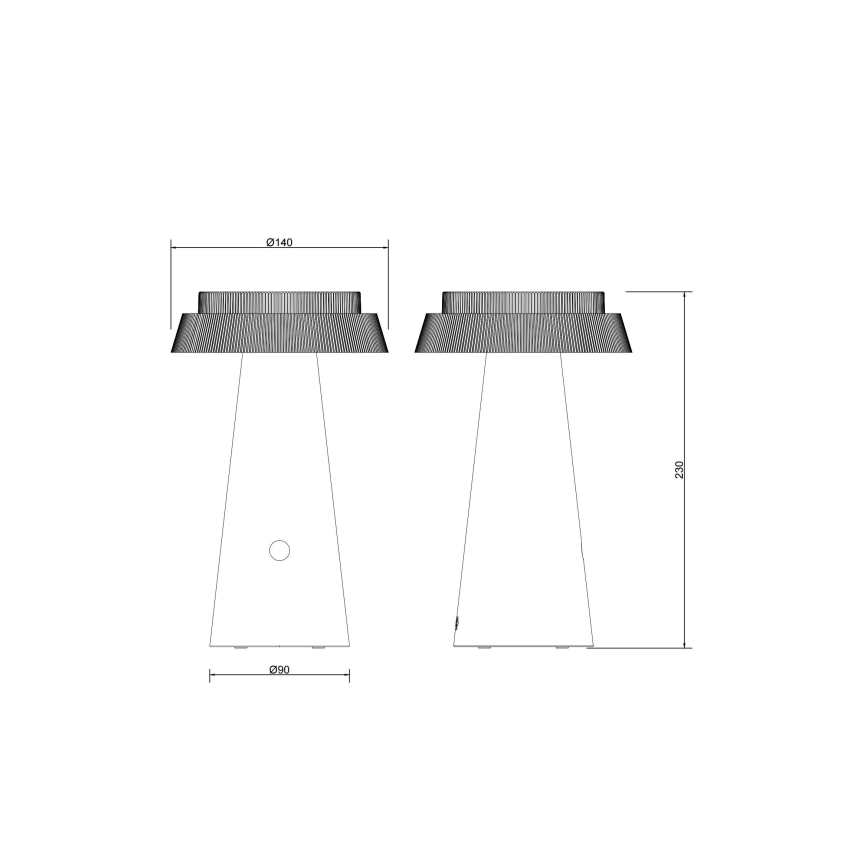 Globo - Lámpara solar táctil LED regulable LED/4W/3,7W IP54 blanco