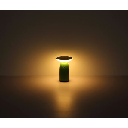 Globo - LED Lámpara solar táctil regulable LED/10W/3,7V IP54 3600 mAh verde