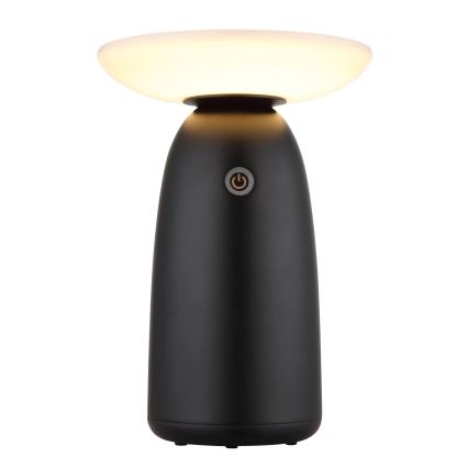 Globo - LED Lámpara solar táctil regulable LED/10W/3,7V IP54 3600 mAh negro