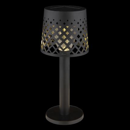 Globo - Lámpara solar LED LED/0,06W/3,2V 3000K IP44 negro