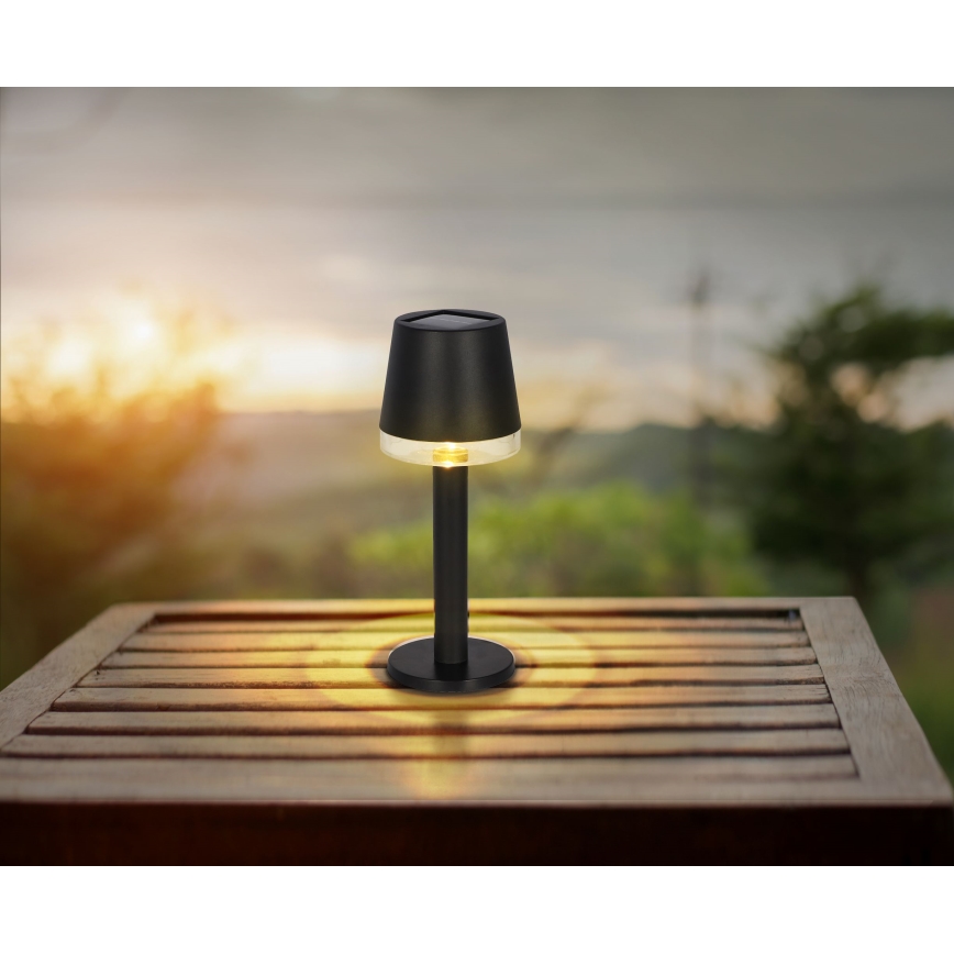 Globo - Lámpara solar LED LED/0,5W/3,2V 3000K IP44 negro