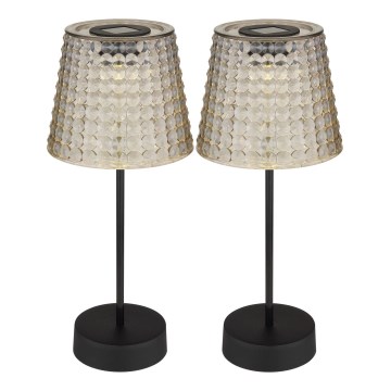 Globo 36634-2S - SET 2x Lámpara solar LED SOLAR LED/0,06W/3V IP44 40 mAh gris