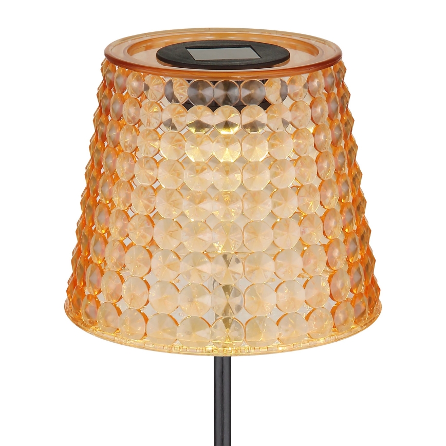 Globo - SET 2x Lámpara solar LED LED/0,06W/3V IP44 40 mAh naranja