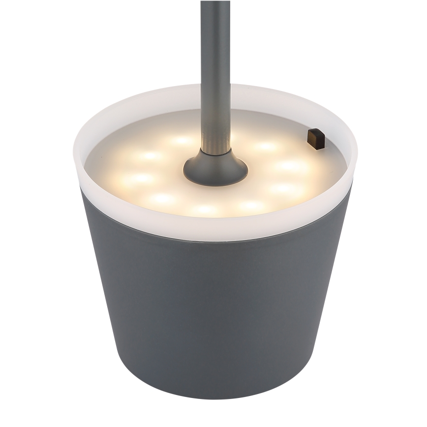 Globo - Lámpara solar LED LED/0,6W/3V 3000K IP44 1200 mAh antracita