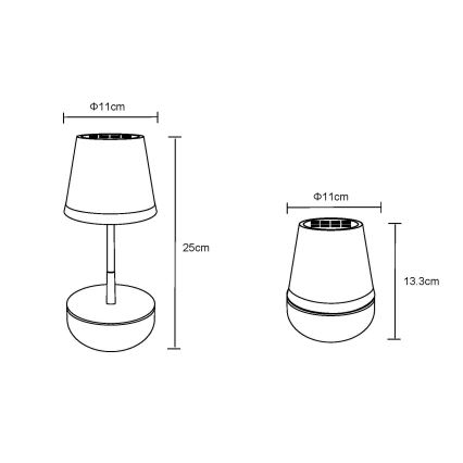 Globo - Lámpara solar LED 10xLED/0,06W/3V IP44 800 mAh azul