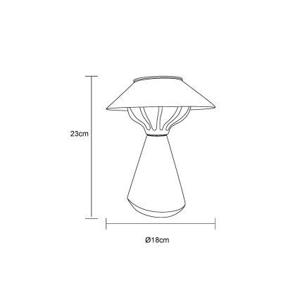 Globo - Lámpara solar LED 10xLED/0,06W/1,2V IP44 600 mAh marrón