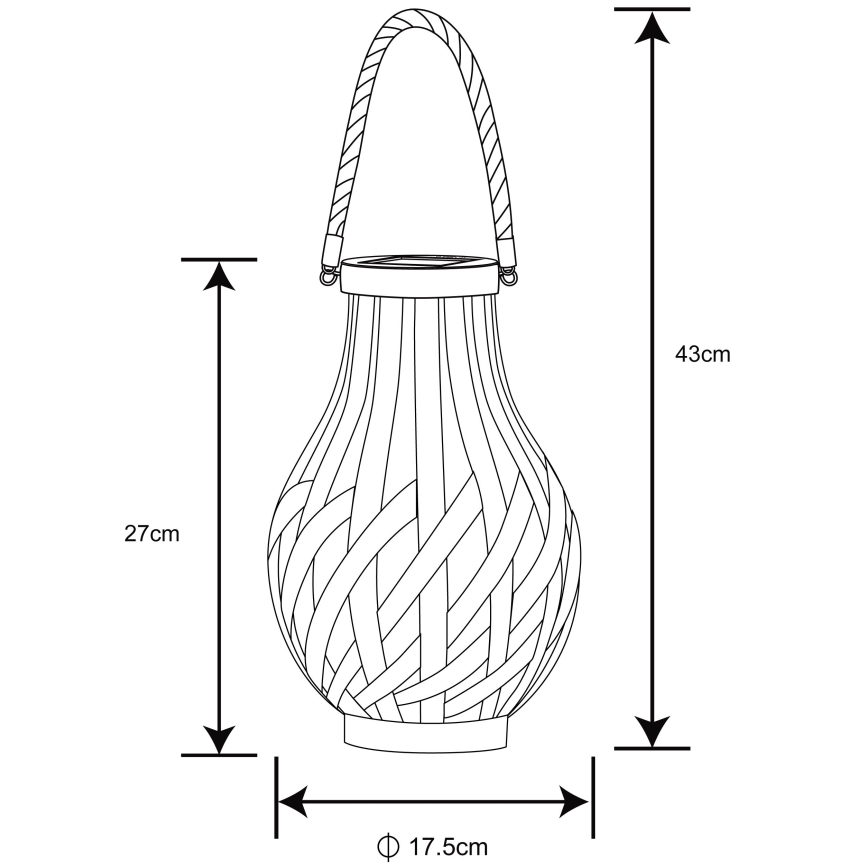 Globo - Lámpara solar LED LED/0,06W/3V IP44 bambú