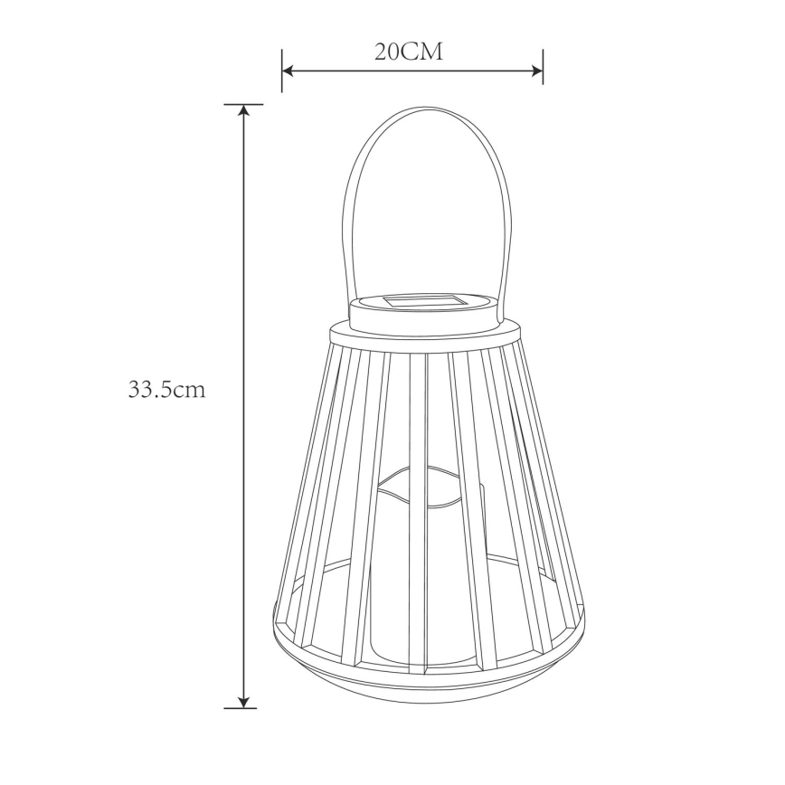 Globo - Lámpara solar LED LED/0,06W/3V 3200K IP44