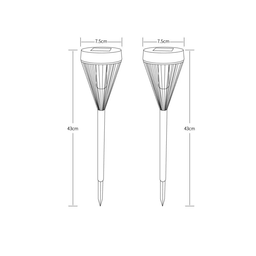 Globo - SET 2x Lámpara solar LED LED/0,1W/1,2V IP44 300 mAh