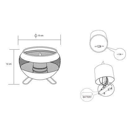 Globo - Lámpara solar LED LED/1,2V IP44
