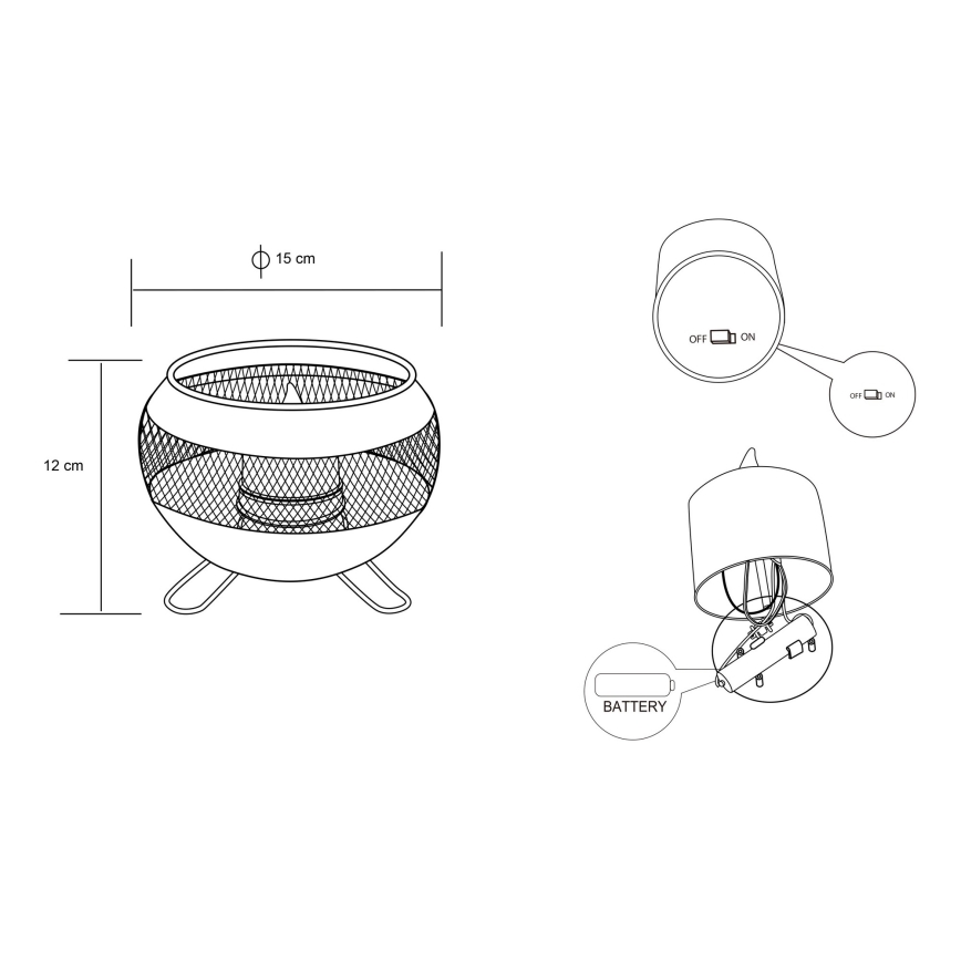 Globo - Lámpara solar LED LED/1,2V IP44