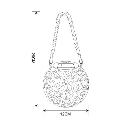 Globo - Lámpara solar LED LED/0,06W/3,2V IP44 200 mAh