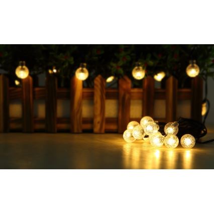 Globo - Cadena solar LED 20xLED/0,06W/3,2V 285 cm IP44 600 mAh