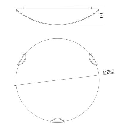Globo 40402-1 - Plafón CALIMERO I 1xE27/60W/230V