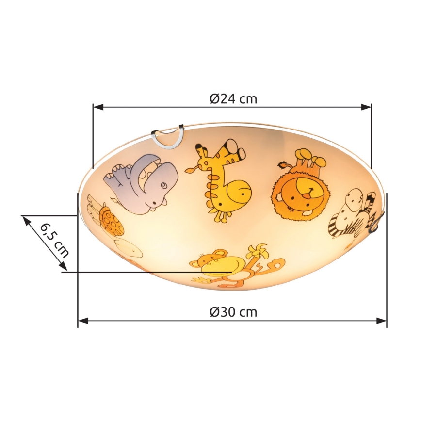 Globo - Plafón infantil 2xE27/60W/230V