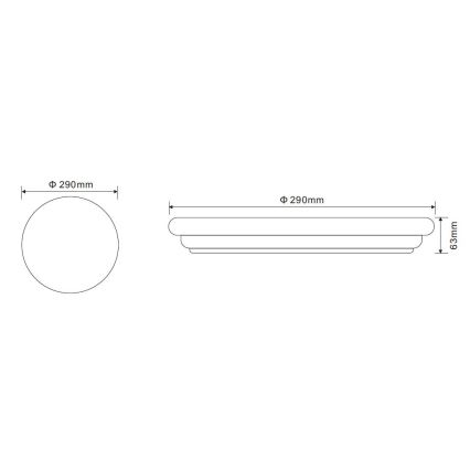 GLOBO 41003-20 - Plafón LED TARUG 1xLED/20W/230V