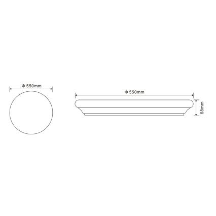 Globo - Plafón LED con control remoto LED/60W/230V
