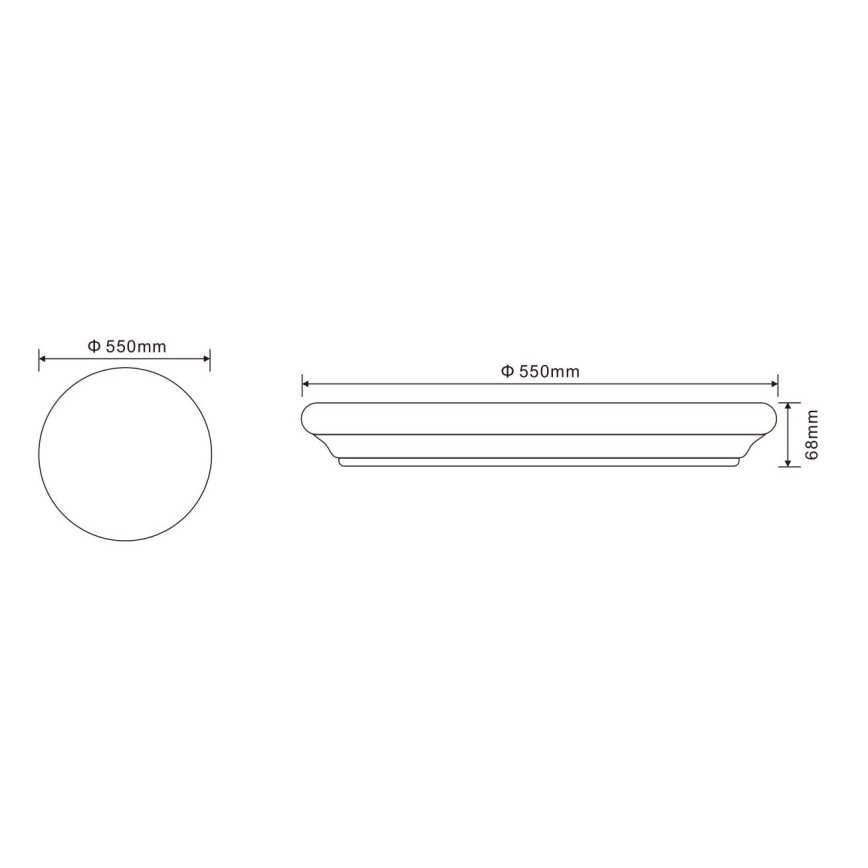 Globo - Plafón LED con control remoto LED/60W/230V