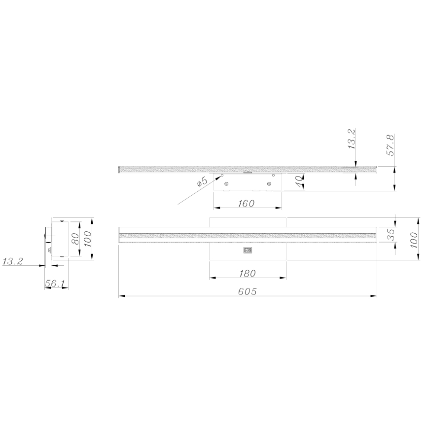 Globo - Aplique de baño LED LED/18W/230V IP44