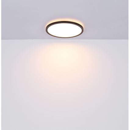 Globo - Luz de techo LED regulable para baño LED/24W/230V diá. 42 cm IP44 negro