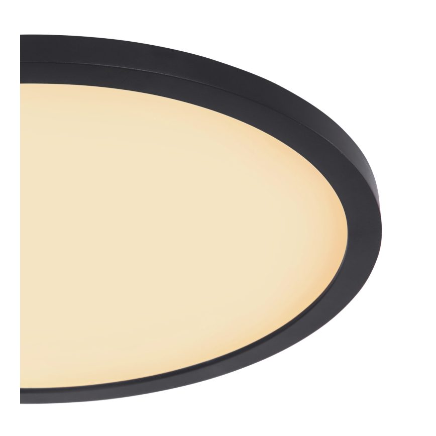 Globo - Luz de techo LED regulable para baño LED/24W/230V diá. 42 cm IP44 negro