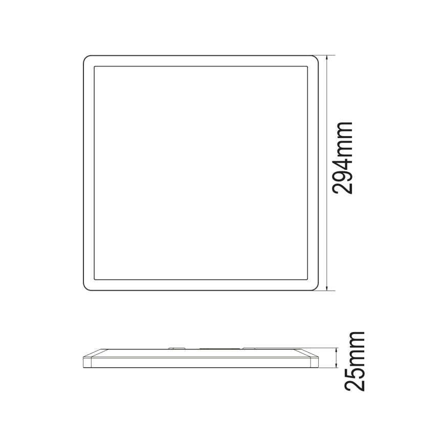 Globo - Luz de techo LED regulable para baño LED/18W/230V 29,4x29,4 cm IP44 blanco