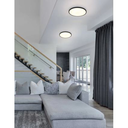 Globo - Plafón LED LED/20W/230V 4000K Ø 30 cm negro