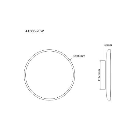 Globo - Lámpara de techo LED 20W/230V 4000K Ø 30 cm blanca
