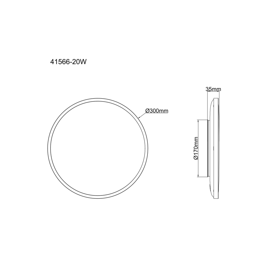 Globo - Lámpara de techo LED 20W/230V 4000K Ø 30 cm blanca