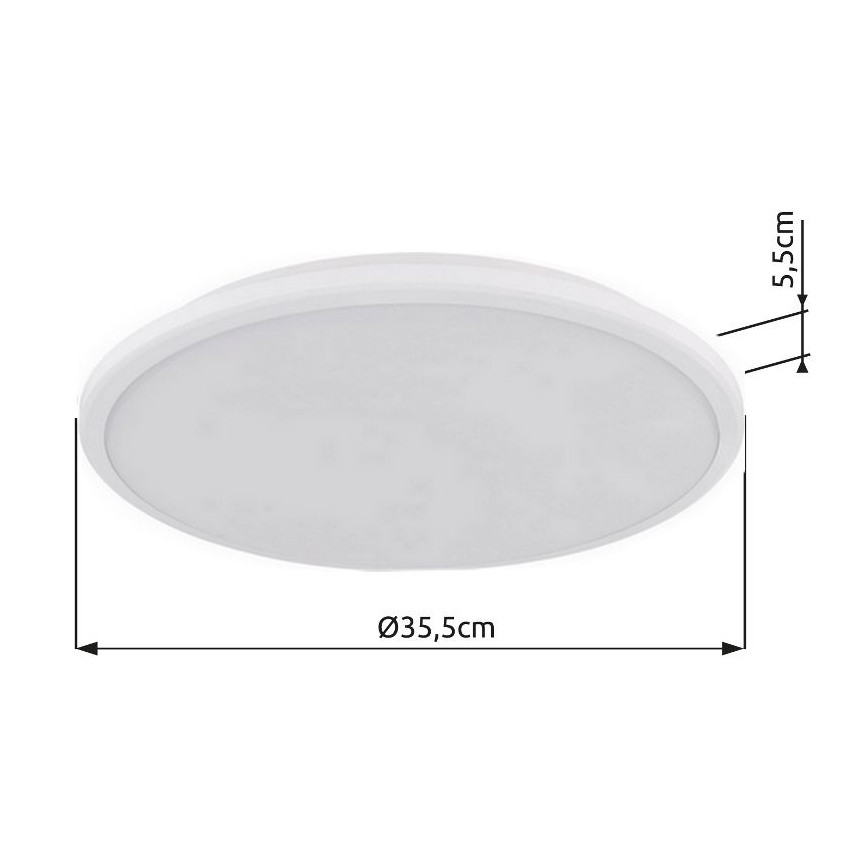 Globo - Plafón LED LED/18W/230V 3000K diá. 35 cm blanco