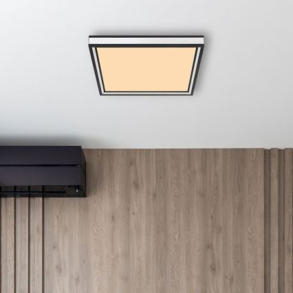 Globo - Lámpara de techo LED LED/12W/230V 30x30 cm negro/blanco