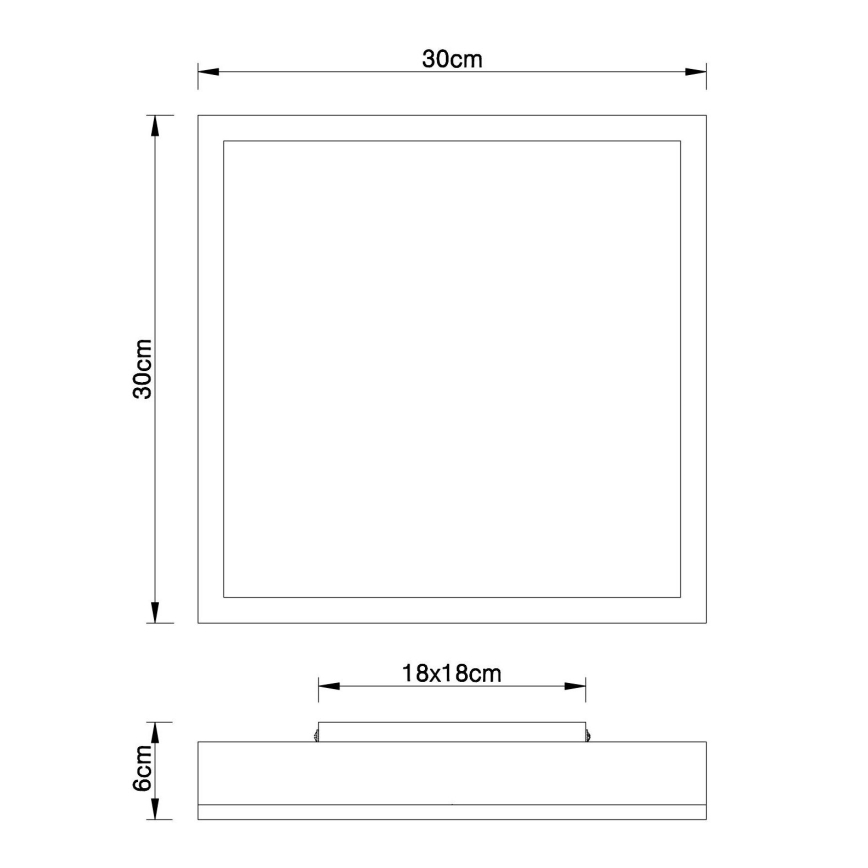 Globo - Plafón LED LED/12W/230V 3000K 30x30 cm