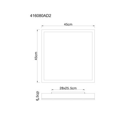 Globo - Plafón LED LED/24W/230V 3000K 45x45 cm