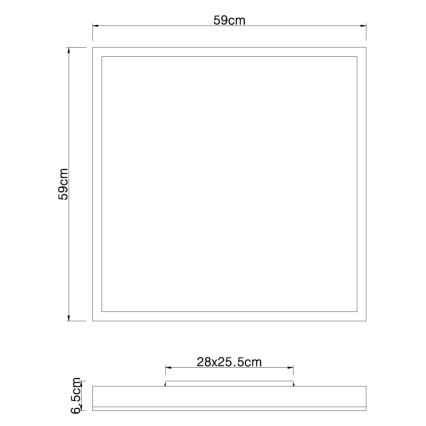 Globo - Plafón LED LED/36W/230V