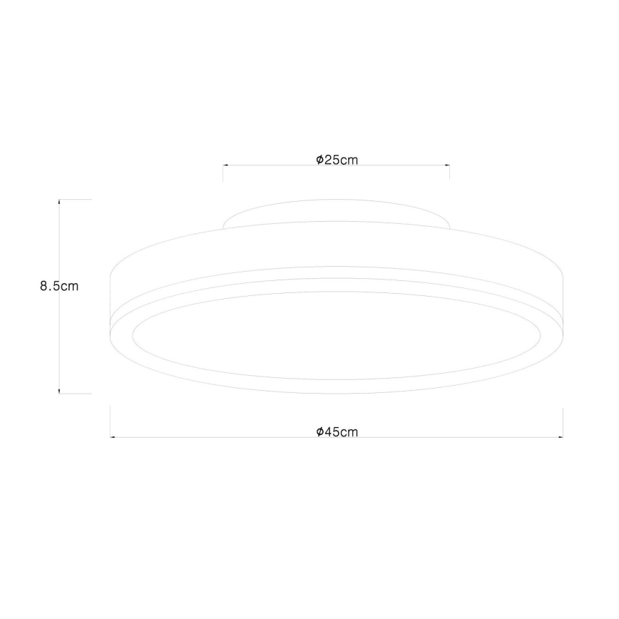 Globo - Plafón LED LED/24W/230V diá. 45 cm marrón