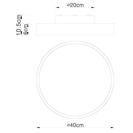Globo - Plafón LED regulable LED/24W/230V 3000-6000K + control remoto