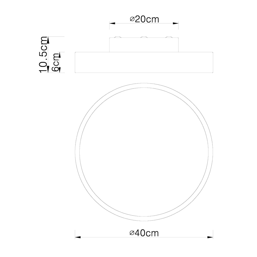Globo - Plafón LED regulable LED/24W/230V 3000-6000K + control remoto