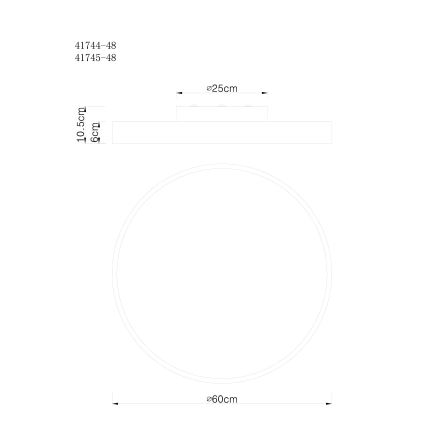 Globo - Plafón LED regulable LED/48W/230V 3000-6000K + control remoto