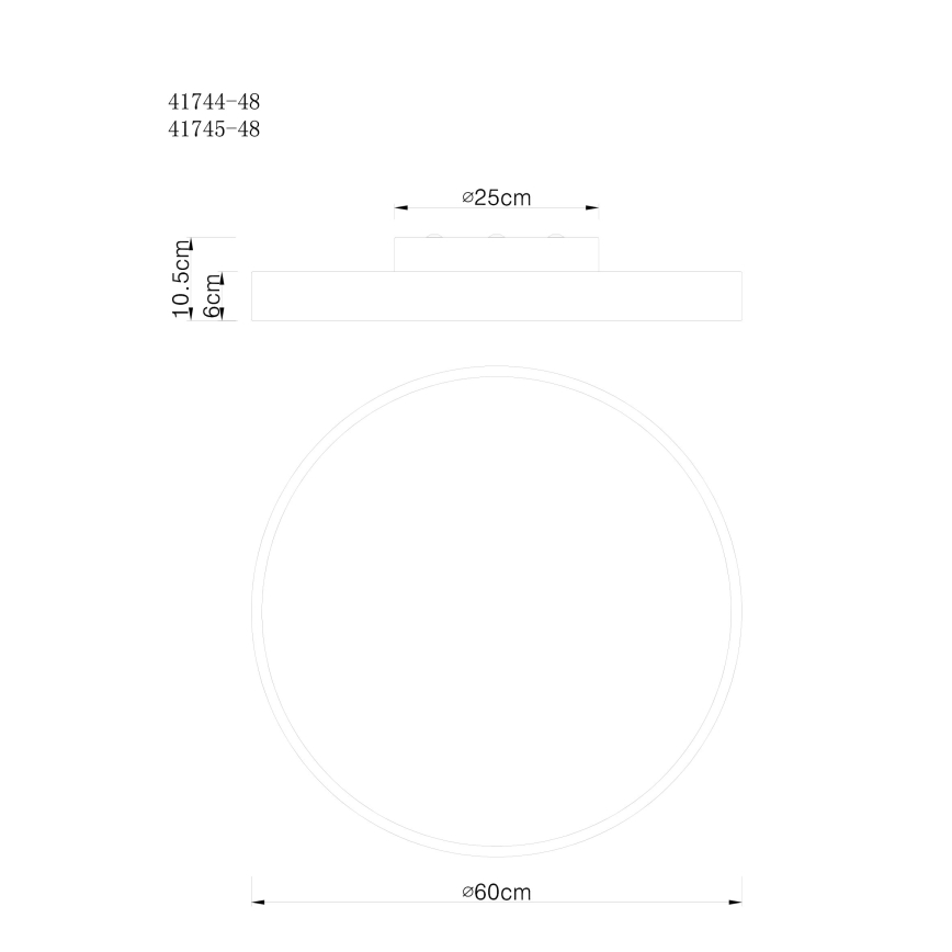 Globo - Plafón LED regulable LED/48W/230V 3000-6000K + control remoto