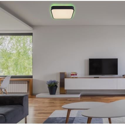 Globo - Plafón LED RGB regulable LED/24W/230V + control remoto