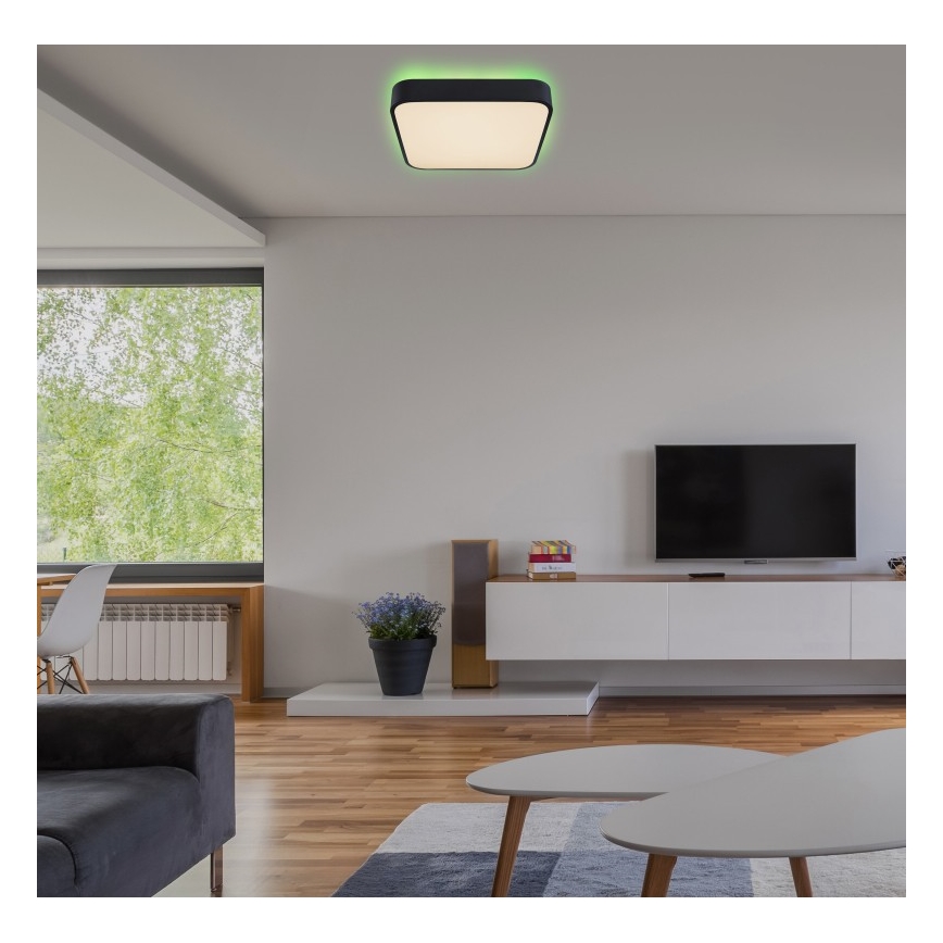 Globo - Plafón LED RGB regulable LED/24W/230V + control remoto