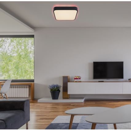 Globo - Plafón LED RGB regulable LED/24W/230V + control remoto