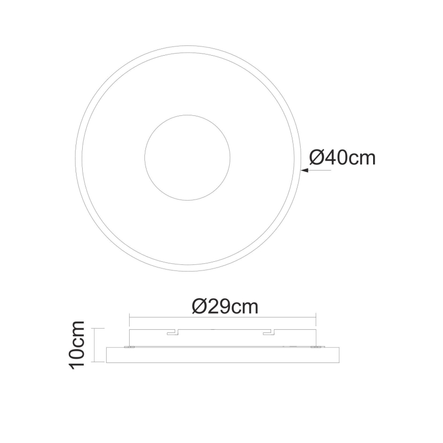 Globo - Plafón LED regulable LED/30W/230V + mando a distancia